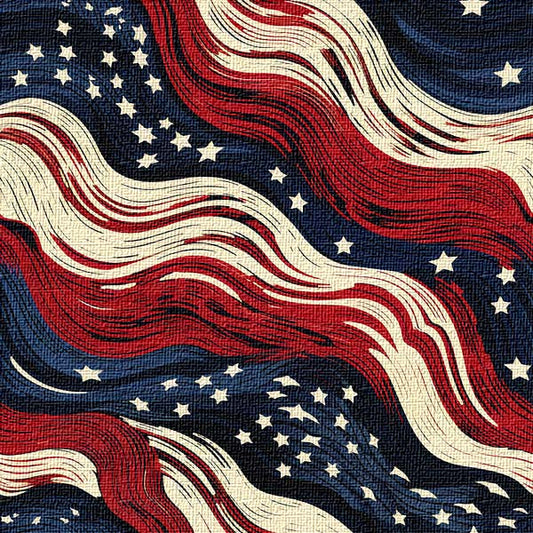 Abstract US Flag Wave Peel and stick Wallpaper Textured