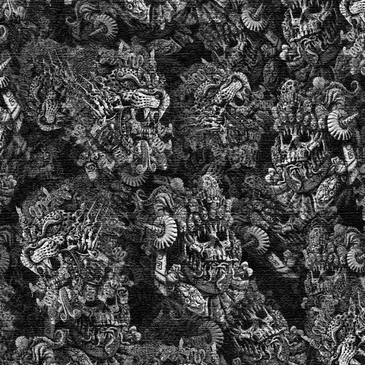 Textured Mayan Skulls Peel and Stick Wallpaper