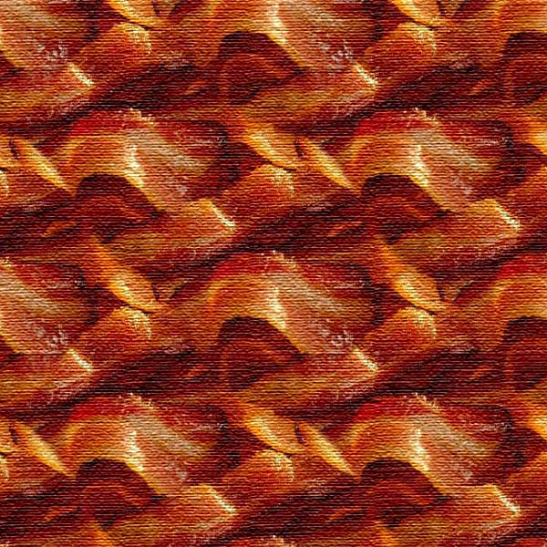 Textured wallpaper with a warm brown and orange color bacon pattern