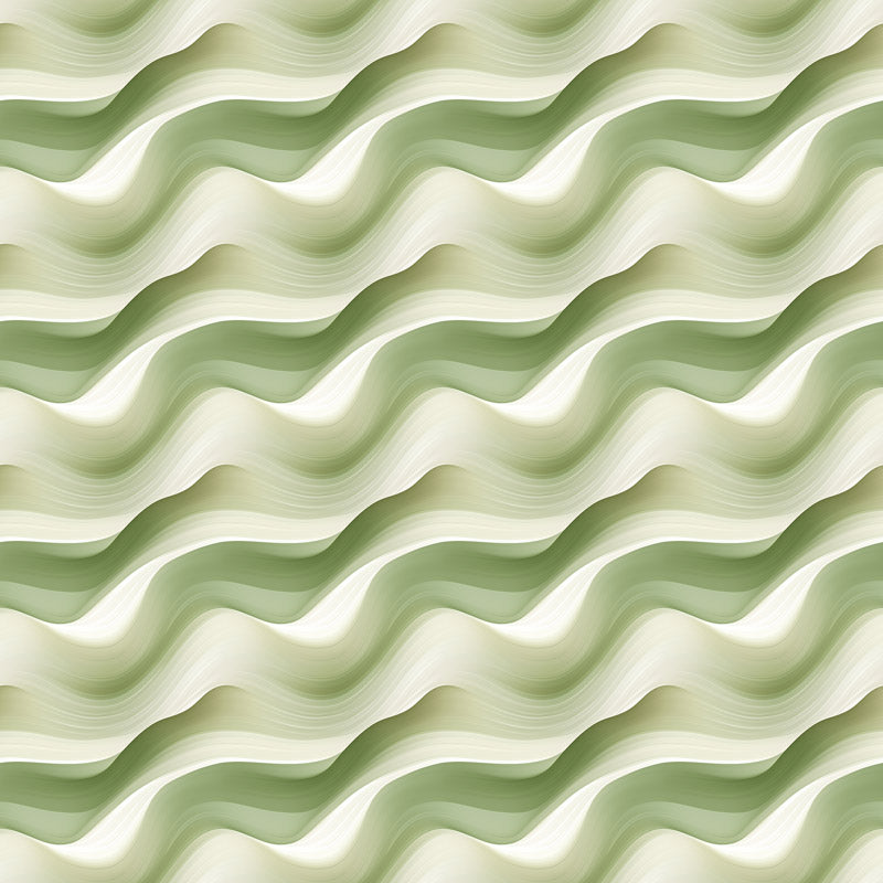 Wavy Green Removable wallpaper pattern