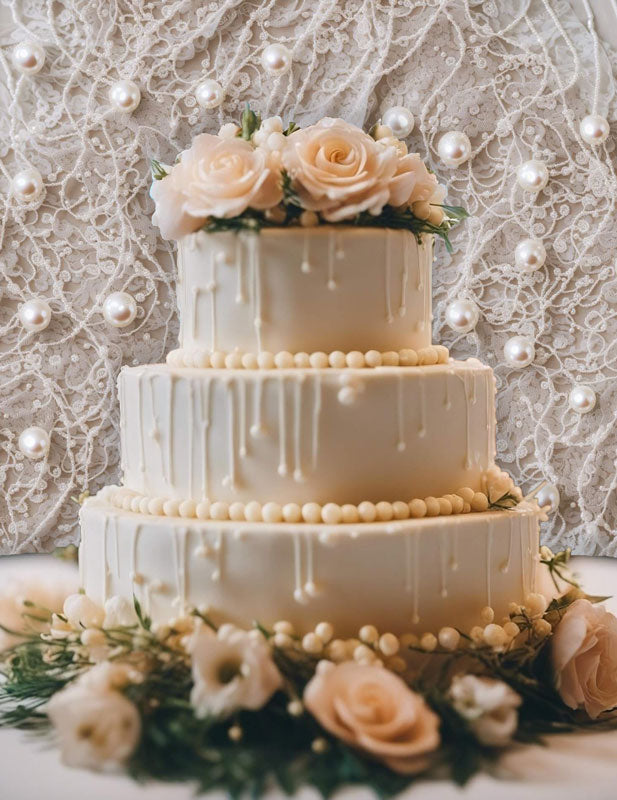 Lace With Pearls Removable Wallpaper