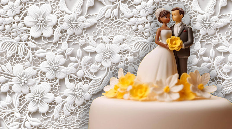 White Floral Lace Removable Wallpaper