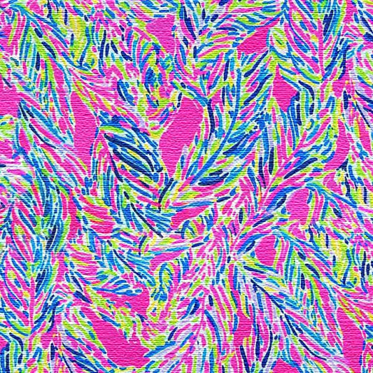 Colorful pattern with pink, blue, green, and purple on a multicolored background