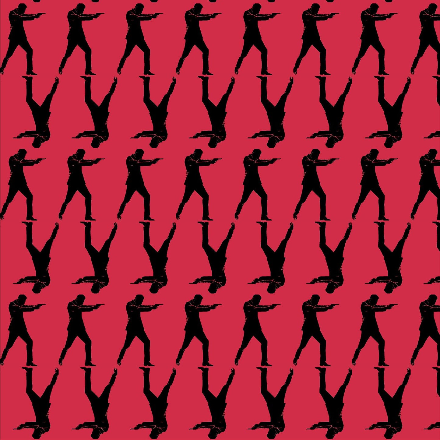 007 Agent Peel and stick wallpaper Red