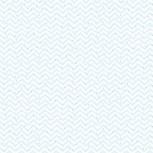 Close up of baby blue with zigzags removable wallpaper pattern