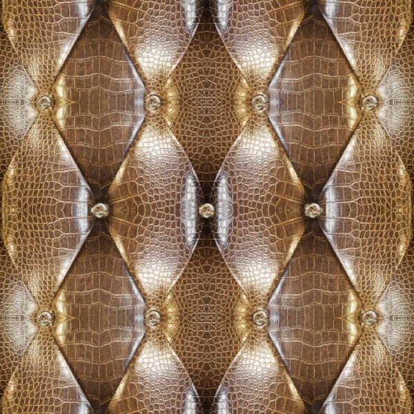 Crocodile Brown Upholstery Wallpaper