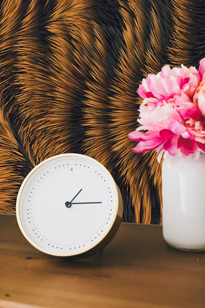 Orange Tiger Fur Peel and Stick Wallpaper