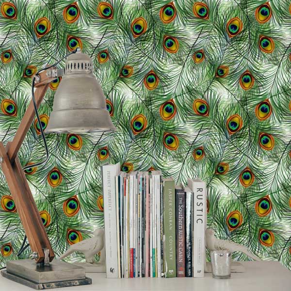 Peacock Feathers Wallpaper