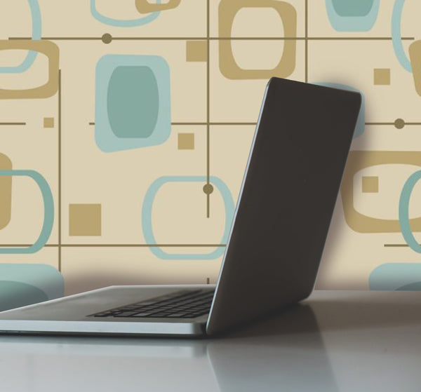 Retro Mid Century Peel and Stick Wallpaper