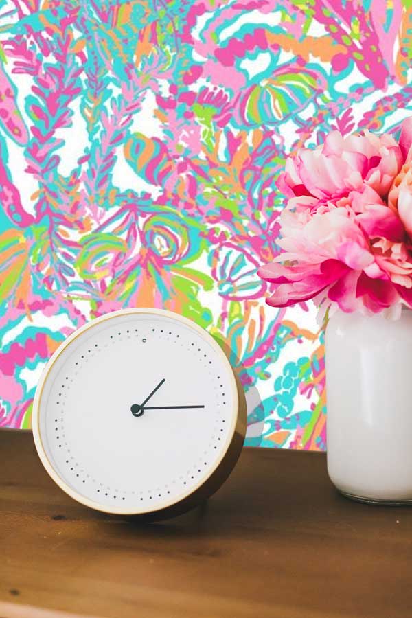 under the sea watercolor peel and stick wallpaper  living room