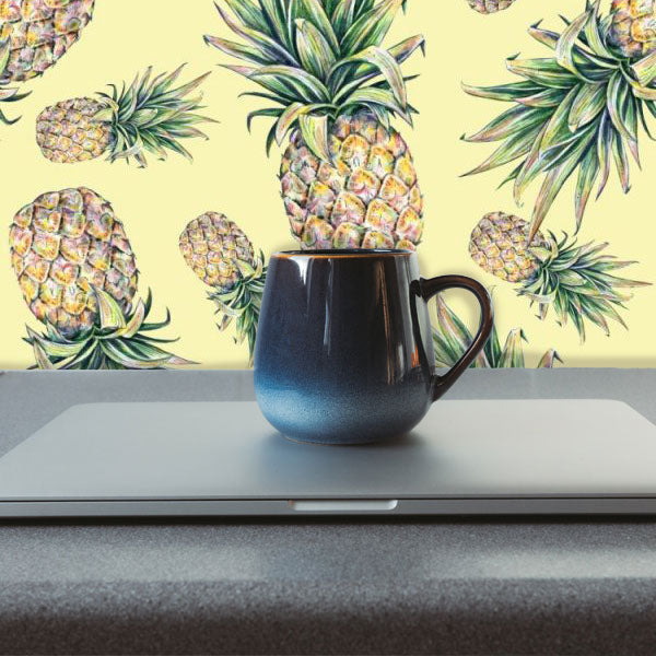 Watercolor Pineapple Peel and Stick Wallpaper