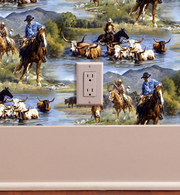 Working Cowboys Peel and Stick Wallpaper