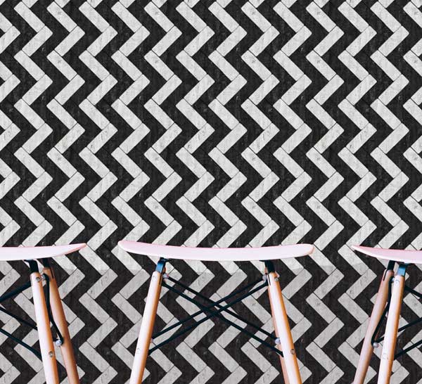 Marble Tile Zig Zag Wallpaper